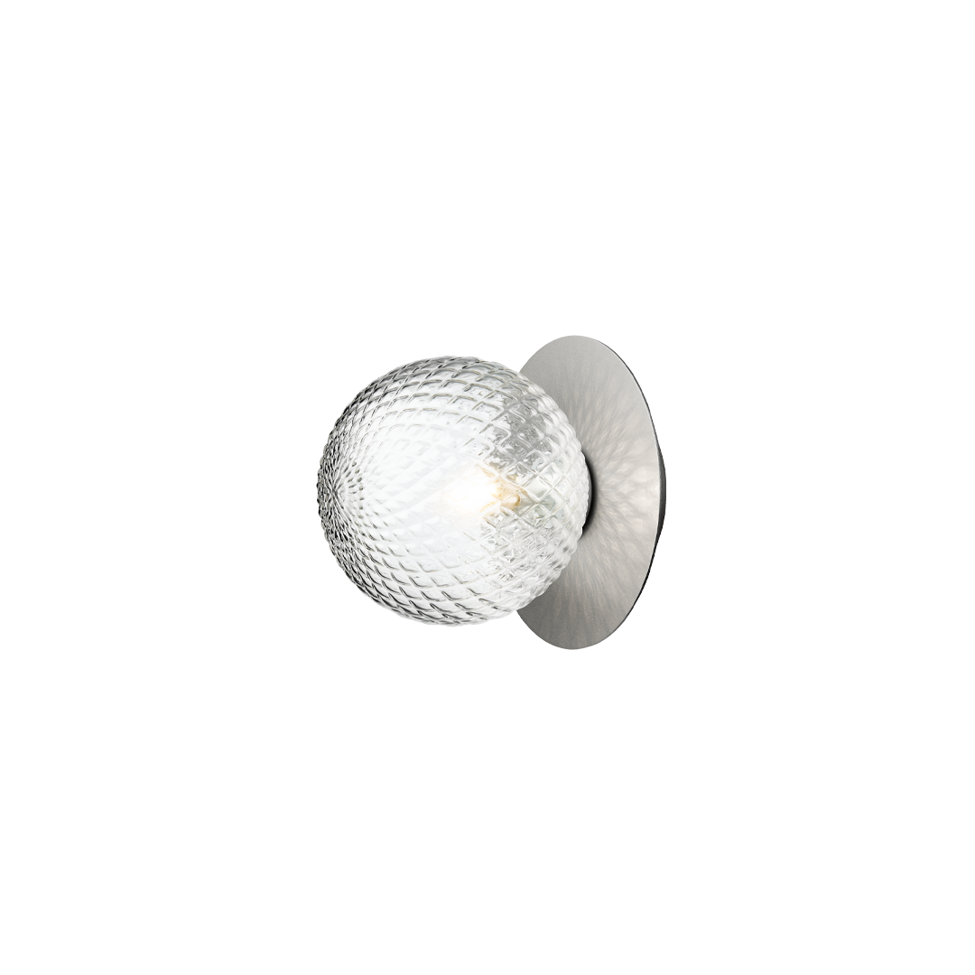 Liila 1 Medium IP44 (US), light silver / optic clear