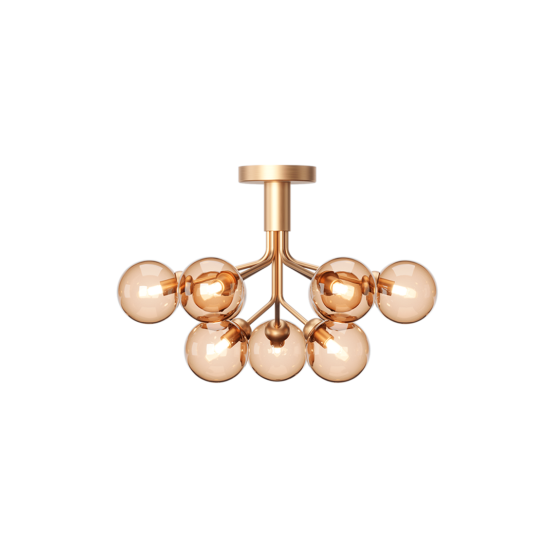 Apiales 9 Ceiling (US), brushed brass / gold