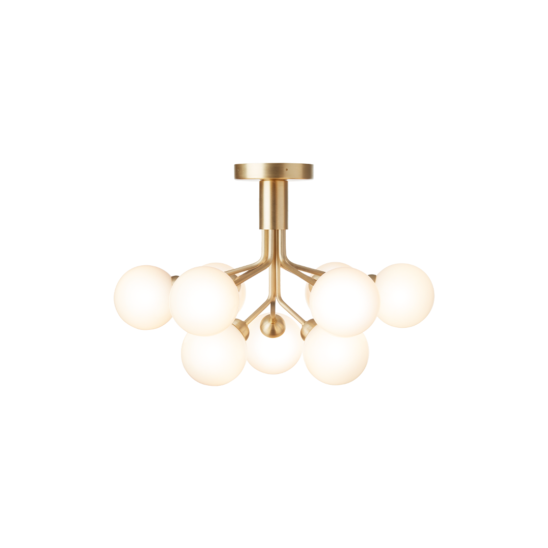 Apiales 9 Ceiling (US), brushed brass / opal