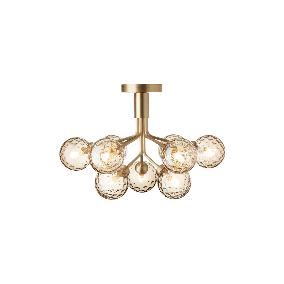 Apiales 9 Ceiling (US), brushed brass / optic gold