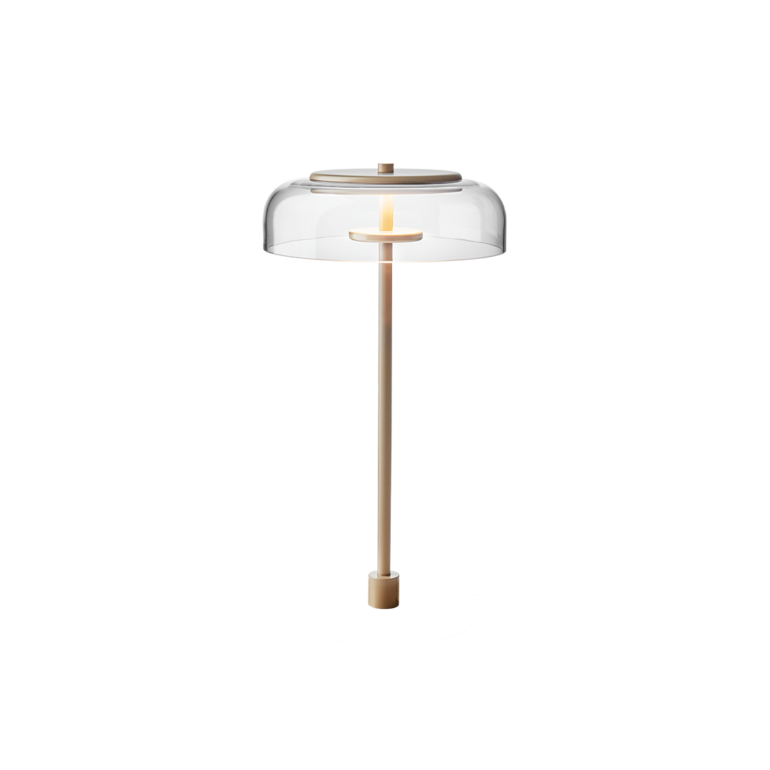 Blossi Table In-set (US), nordic gold / clear