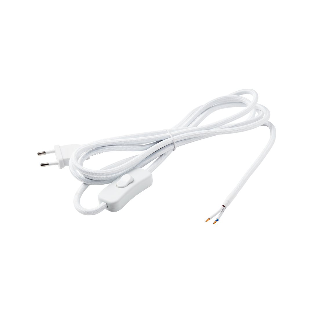 Cable Kit (US), white with on/off switch