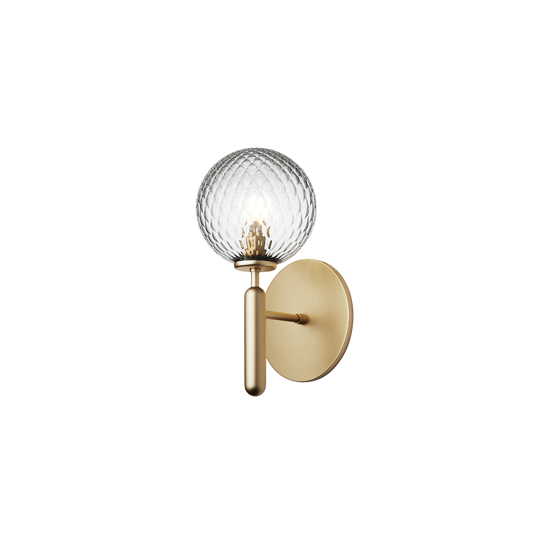 Miira Wall Hard-wired (US), brass / optic clear